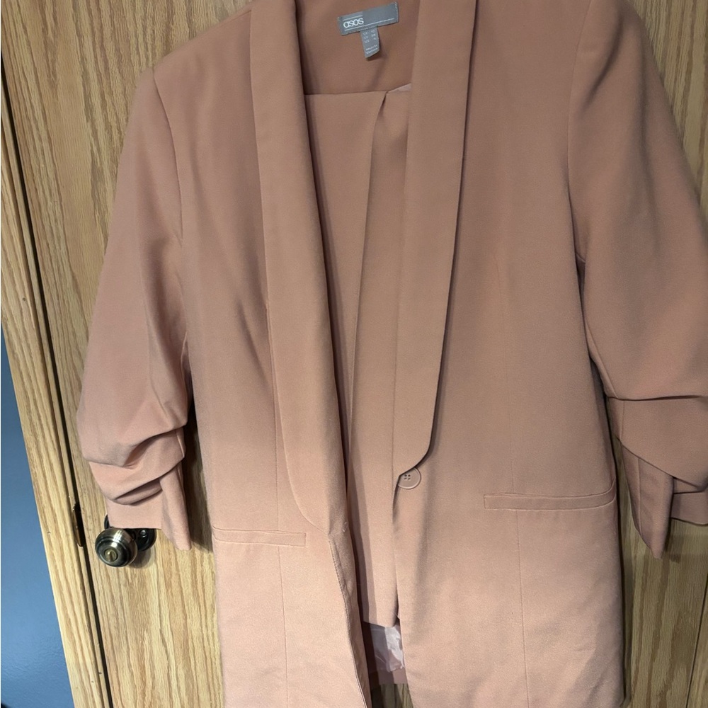 ASOS Women's Peach Blazer and pants suit set